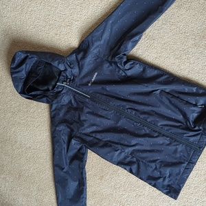 Girls Columbia Raincoat - Black and Purple - Medium
